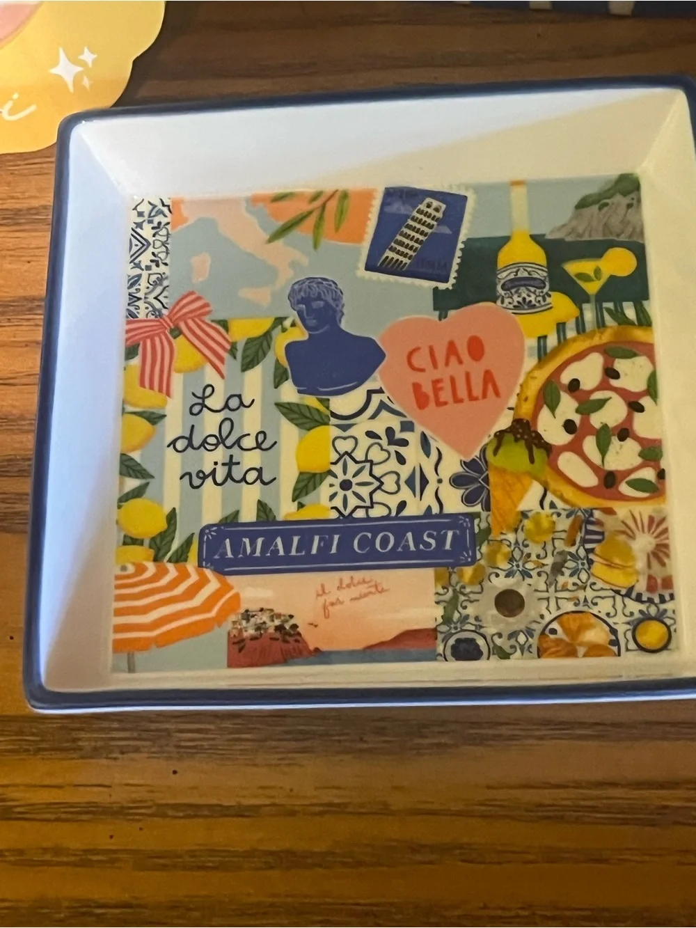 Home Accents Blue Scalloped Tabletop Photo Frame - Set Style
